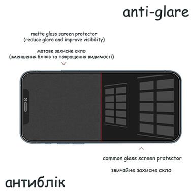 Скло захисне Drobak Matte Glass A+ Apple iPhone 14 (Black) (292945) фото №6