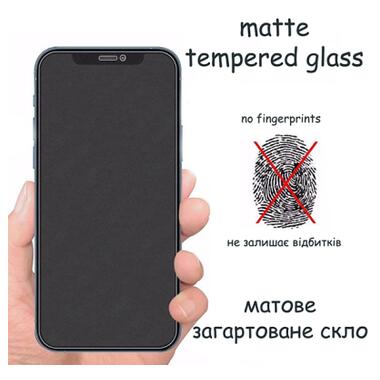 Скло захисне Drobak Matte Glass A+ Apple iPhone 14 (Black) (292945) фото №5