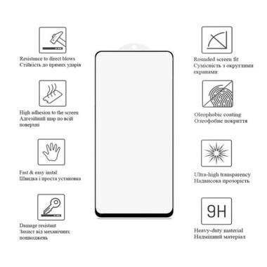 Стекло защитное Drobak Black Frame A+ Motorola Moto G77 Power (333376) фото №2