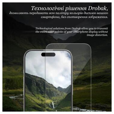 Стекло защитное Drobak Clear glass A+ Apple iPhone 15 Pro Max (151579) фото №5