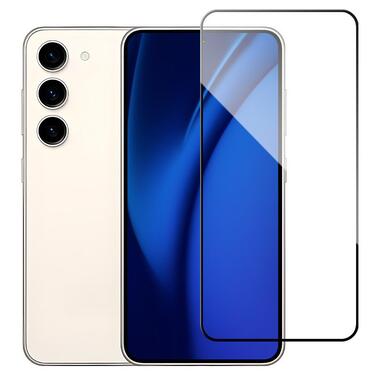 Защитное 2.5D стекло Blueo Full Cover HD Samsung Galaxy S23 Черный фото №4