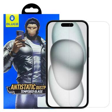 Защитное 2.5D стекло Blueo Full Cover HD Clear Apple iPhone 15 Pro Max (6.7) Прозрачное фото №1