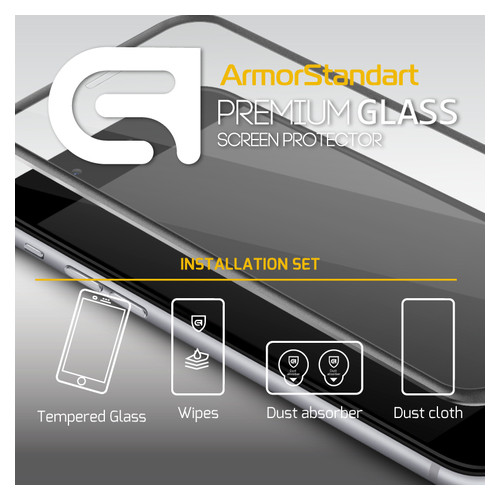 Захисне скло Armorstandart 3D Soft Edge Apple iPhone 8 Plus Black (ARM49733-GSE-BK) фото №7