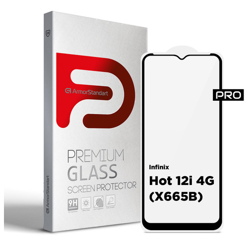 Защитное стекло ArmorStandart Pro Infinix Hot 12i 4G (X665B) Black (ARM64117) фото №1