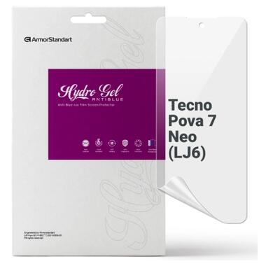 Пленка защитная Armorstandart hydrogel Anti-Blue Tecno Pova 7 Neo (LJ6) (ARM87323) фото №1