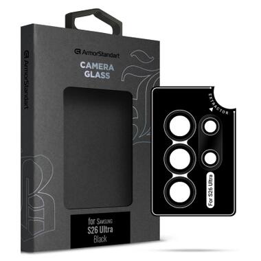 Стекло защитное Armorstandart Supreme BI camera Samsung S26 Ultra Black (ARM90425) фото №1