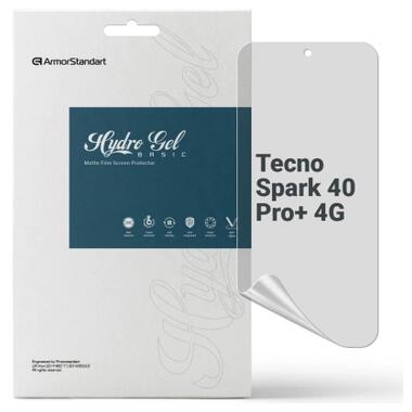 Пленка защитная Armorstandart hydrogel Matte Tecno Spark 40 Pro+ 4G (ARM91330) фото №1
