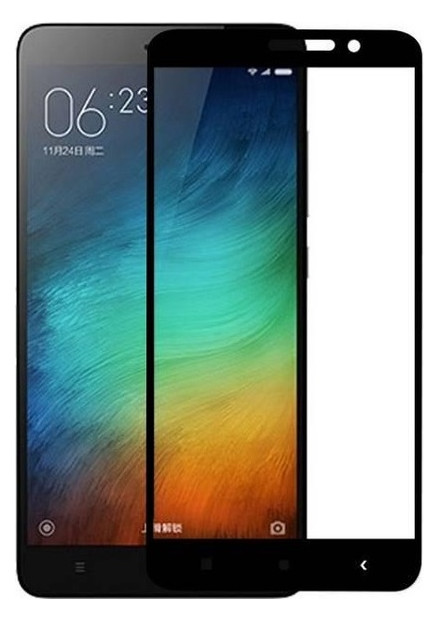 Захисне скло Tempered Glass Full Cover Xiaomi Redmi Note 3 black фото №1