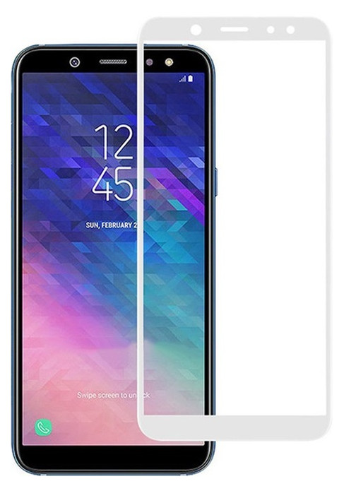 Захисне скло Tempered Glass 3D Full Glue Samsung Galaxy A6 2018 A605 white фото №1