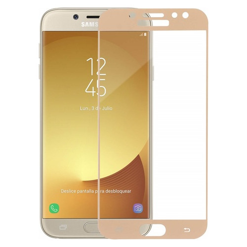 Захисне скло Tempered Glass 3D Full Glue Samsung Galaxy J7 2017 J730 gold фото №1