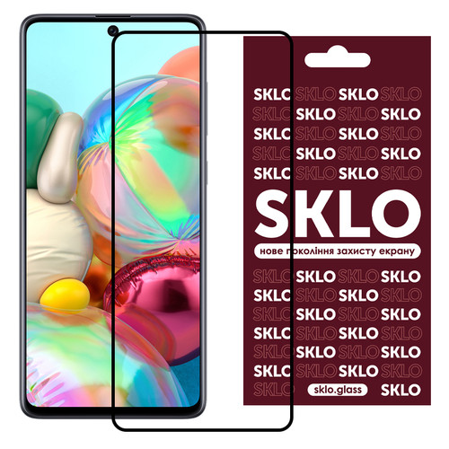 Захисне скло 3D Sklo full glue Samsung Galaxy A71 / Note 10 Lite / M51 Чорний фото №1
