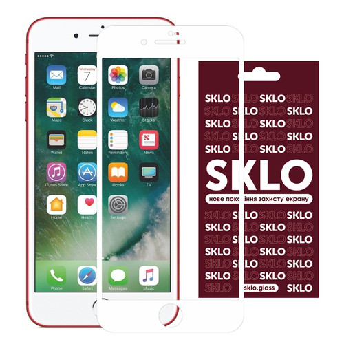 Захисне скло Sklo 3D full glue Apple iPhone 7 plus / 8 plus (5.5) Білий фото №1
