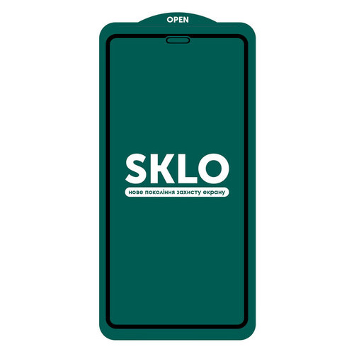Захисне скло SKLO 5D (full glue) (тех.пак) для Apple iPhone 12 Pro Max (6.7) Чорний фото №1
