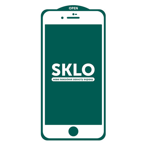 Захисне скло Sklo 5D (full glue) (тех.пак) Apple iPhone 7 plus / 8 plus (5.5) Білий фото №1