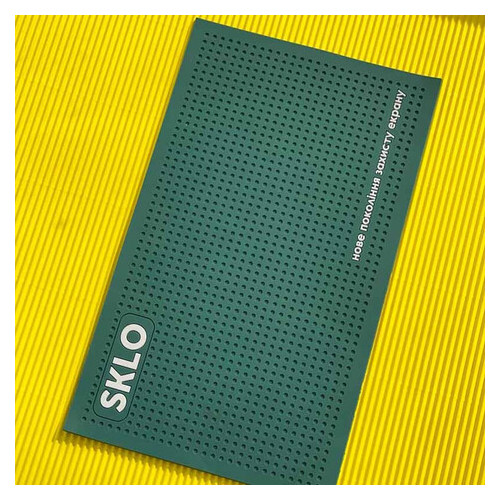 Антиковзний килимок Sklo для поклейки захисту екрану смартфонів Зелений фото №2