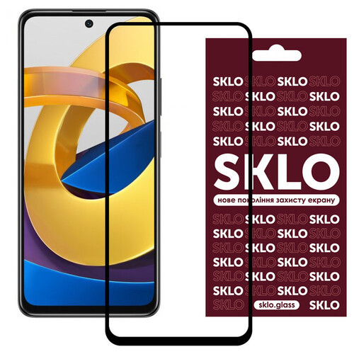 Захисне скло Sklo 3D (full glue) Xiaomi Poco M4 Pro 5G Чорний фото №1