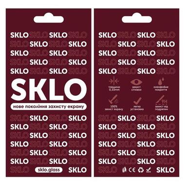 Захисне скло SKLO 3D (full glue) для Oppo Reno 8 T 4G Чорне фото №4
