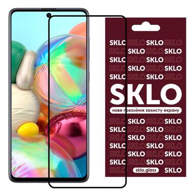 Захисне скло SKLO 3D (full glue) для Samsung Galaxy A71/Note 10 Lite/M51/M62/M52 Чорне фото №1