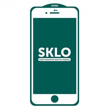 Захисне скло SKLO 5D (тех.пак) Apple iPhone 7 plus/8 plus (5.5) Біле/Біла підкладка фото №1