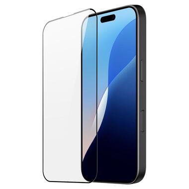 Защитное стекло Full Glue 9D Tempered Glass для iPhone 16 Pro 6.3 Black фото №1