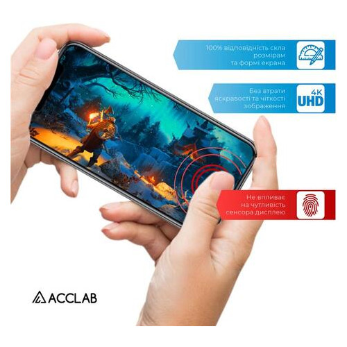 Захисне скло Acclab Full Glue Samsung Galaxy A31 SM-A315 Black (1283126508578) фото №5