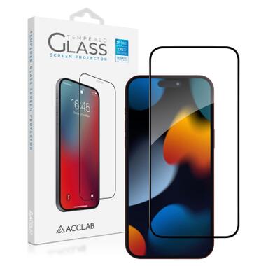 Стекло защитное ACCLAB Full Glue ESD Apple iPhone 15 Pro Max Black 6,7 (1283126577260) фото №1