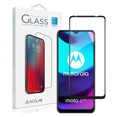 Стекло защитное ACCLAB Full Glue MOTO E20 Black (1283126521232) фото №1