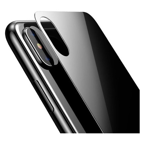 Захисне скло Baseus 0.3мм, чорне для корпусу iPhone X/XS фото №1