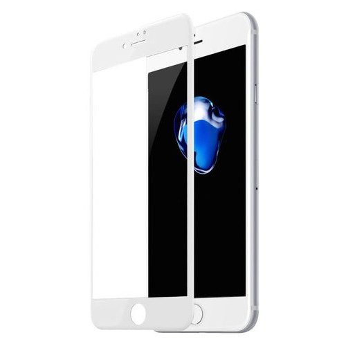 Захисне скло Baseus All-screen Arc-surface 0.3мм, біле для iPhone 7/8 Plus фото №1