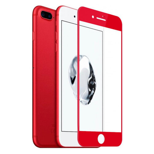 Захисне скло Baseus 0.23mm PET Soft 3D Tempered Glass Film для iPhone 7 Plus Red (SGAPIPH7P-PE09) фото №1