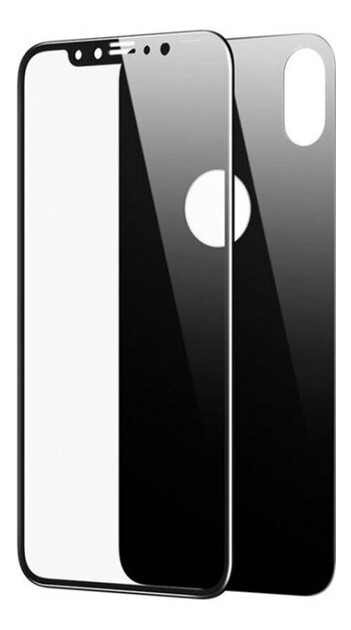 Комплект захисного скла Baseus Glass Film Set Apple iPhone Xs Front Back Black (SGAPIPH58-TZ01) фото №1