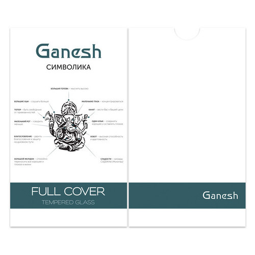 Захисне скло Ganesh (Full Cover) Apple iPhone 12 Pro / 12 (6.1) Чорний фото №4