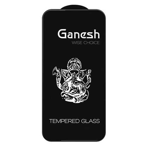 Захисне скло Ganesh (Full Cover) Apple iPhone 12 Pro / 12 (6.1) Чорний фото №2