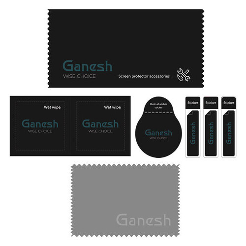 Захисне скло Ganesh (Full Cover) Apple iPhone 12 Pro / 12 (6.1) Чорний фото №5