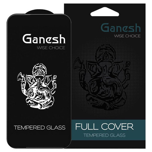 Захисне скло Ganesh (Full Cover) Apple iPhone 14 Pro (6.1) Чорний фото №1