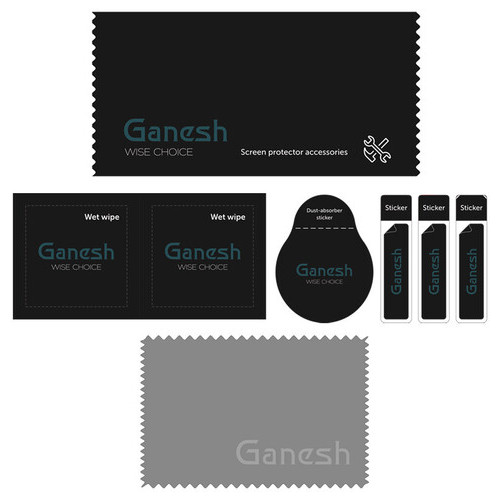 Захисне скло Ganesh (Full Cover) Apple iPhone 14 Pro Max (6.7) Чорний фото №5