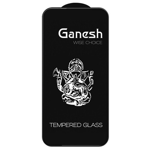 Захисне скло Ganesh (Full Cover) Apple iPhone 14 Pro Max (6.7) Чорний фото №4
