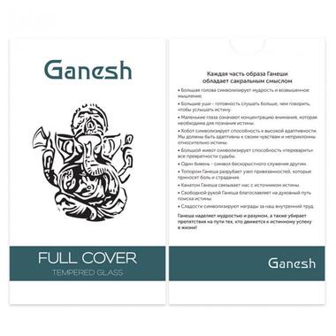 Захисне скло Ganesh (Full Cover) для Apple iPhone 12 Pro Max (6.7) чорне фото №4