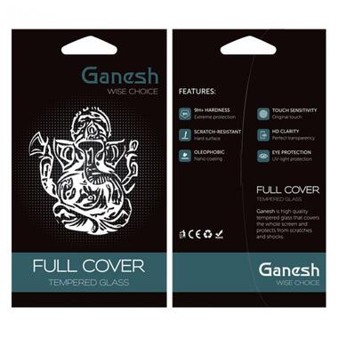 Захисне скло Ganesh (Full Cover) для Apple iPhone 12 Pro Max (6.7) чорне фото №3