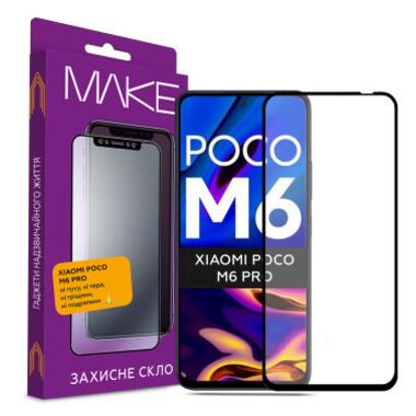 Скло захисне MAKE Xiaomi Poco M6 Pro (MGF-XPM6P) фото №1