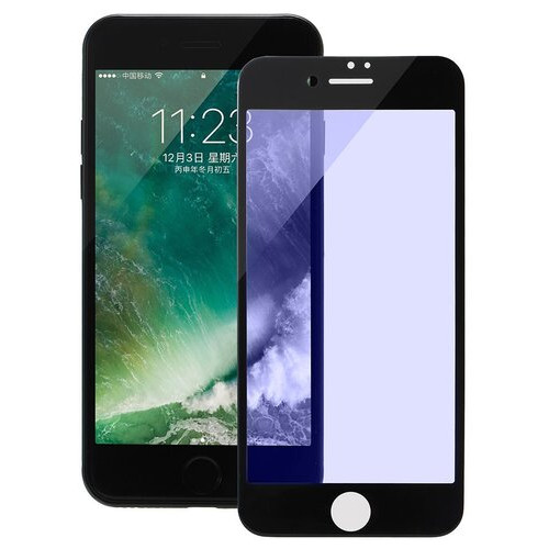 Захисне скло Apple iPhone 7 - Coteetci 3D Nano 0.15mm, Blue-Ray чорний прозорий фото №1