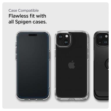 Захисне скло Spigen Apple iPhone 15 Plus Glas.tR AlignMaster FC Black (2P) (AGL06886) фото №4