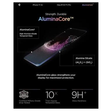 Стекло защитное Spigen Glas.tR EZ Fit Pro HD iPhone 17 Air (AGL09870) фото №4