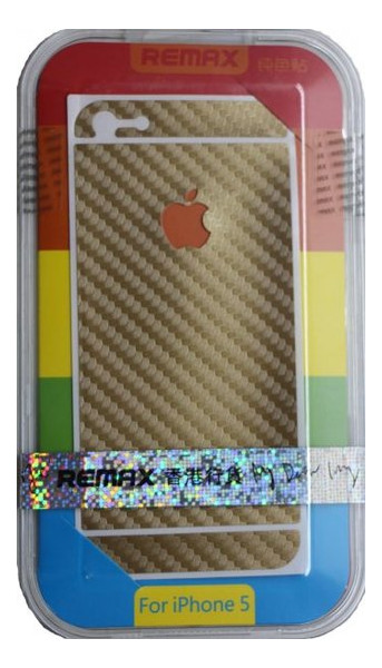 Захисна плівка Remax Pure Sticker Golden для iPhone 5/5S/5C (front back) фото №1