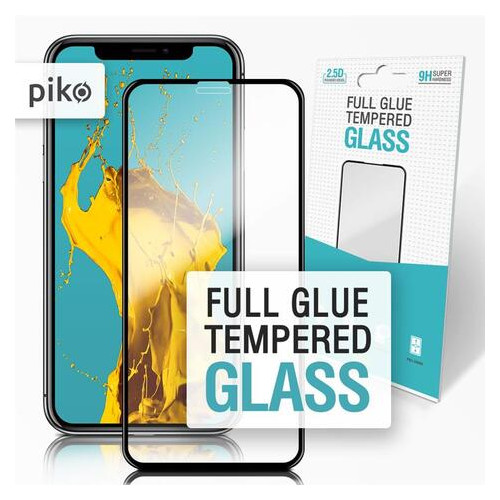 Захисне скло Piko Apple iPhone 11/XR Black Full Glue, 0.3mm, 2.5D (1283126487330) фото №1
