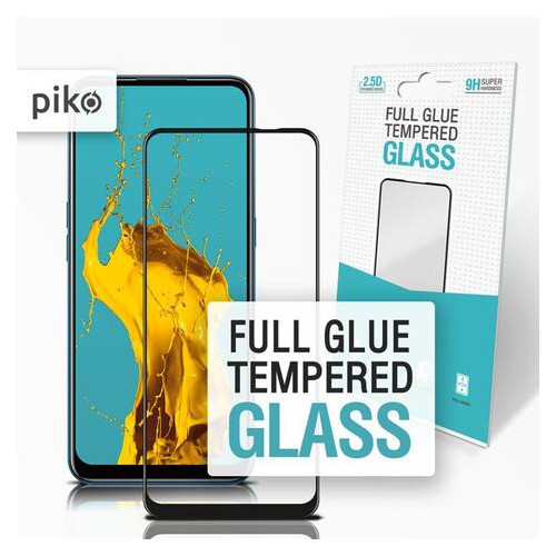 Захисне скло Piko Oppo A53 Black Full Glue, 0.3mm, 2.5D (1283126505799) фото №1