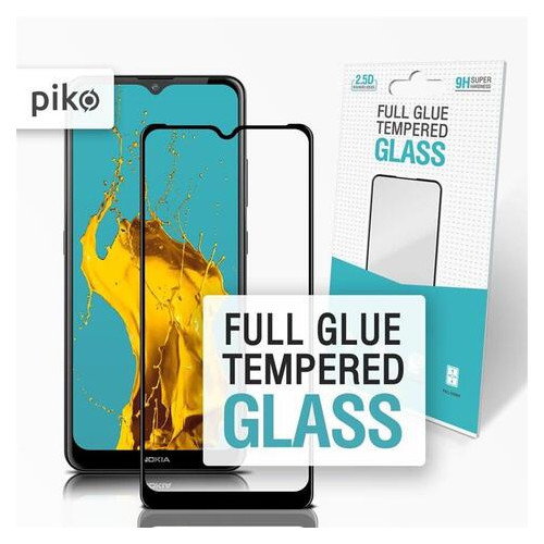Захисне скло Piko для Nokia 2.4 Black Full Glue, 0.3mm, 2.5D (1283126510762) фото №1