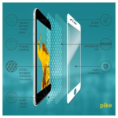 Скло захисне Piko Full Glue Apple iPhone 7 white (1283126492969) фото №3