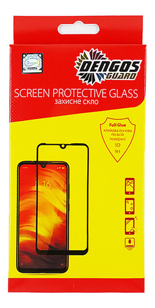Захисне скло Dengos Xiaomi Redmi 9 Black Full Glue (TGFG-135) фото №1