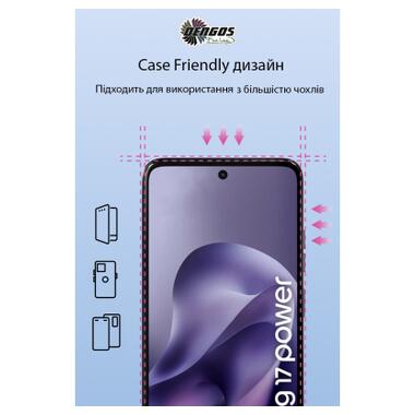 Стекло защитное Dengos Full Glue Motorola G17 / G17 Power Black (TGFG-446) фото №3